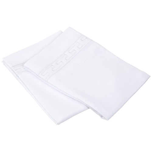 -executive 3000 Mf3000kgpc Rewhwh Executive 3000 Series King Pillow Cases, Regal Embroidery - White & White