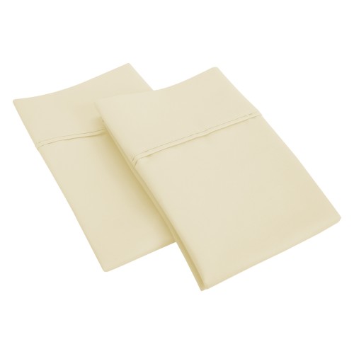 Cr1200kgpc Sliv 1200 King Pillowcase Set, Solid Cotton Rich - Ivory