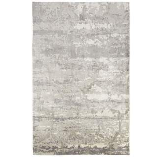 Rug129249 2 X 3 Ft. Contemporary Abstract Pattern Bamboo Silk Area Rug, Gray & Ivory