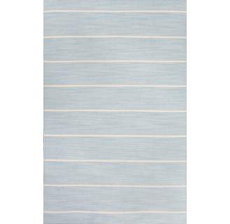 Rug129872 10 X 14 Ft. Flatweave Stripes Pattern Wool Area Rug, Blue & Ivory