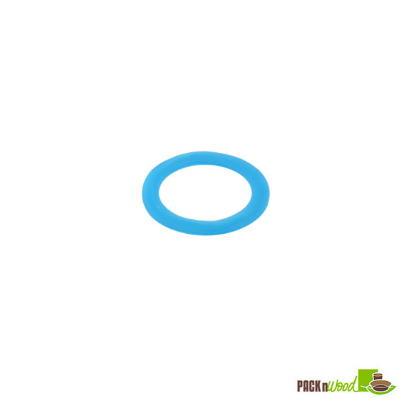 210rgldbl Colored Silicone Ring, Aqua Blue