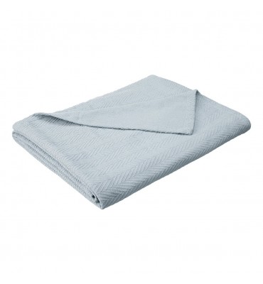 Blanket-met Fq Lb Full & Queen Cotton Blanket, Metro - Light Blue