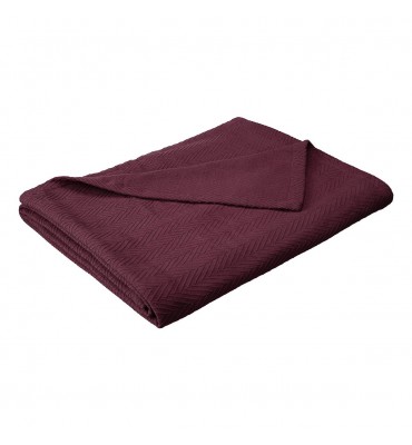 Blanket-met Fq Pl Full & Queen Cotton Blanket, Metro - Plum
