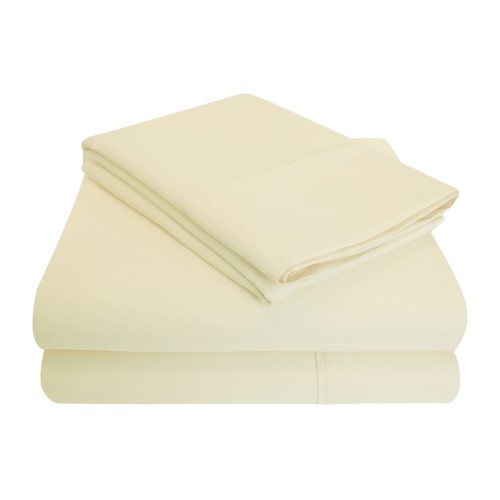 Cr1200flsh Sliv 1200 Full Sheet Set, Solid Cotton Rich - Ivory