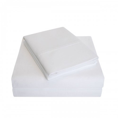C800kgsh Slwh 800 King Sheet Set Solid Cotton - White, 6 Pieces