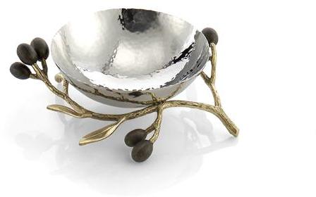 Olive Branch Gold Nut Dish