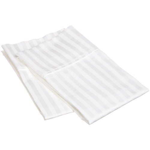 300kgpc Stwh 300 King Pillow Cases, Egyptian Cotton Stripe - White