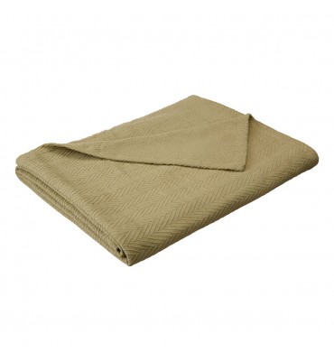 Blanket-met Fq Sg Full & Queen Cotton Blanket, Metro - Sage