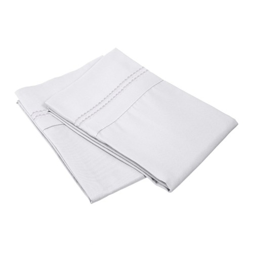 -executive 3000 Mf3000kgpc 2lwh Executive 3000 Series King Pillow Cases, 2 Line Embroidery - White