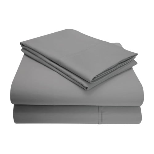 Cr1200cksh Slgr 1200 California King Sheet Set, Solid Cotton Rich - Grey