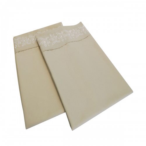 -executive 3000 Mf3000kgpc Fltntn Executive 3000 Series King Pillow Cases, Floral Lace Embroidery - Tan