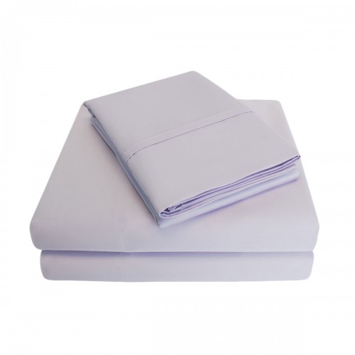 C1000kgsh Slli 1000 King Sheet Set Solid Cotton - Lilac, 6 Pieces