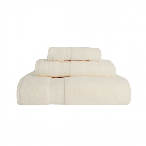 Zt 3 Pc Set Iv Zero Twist Cotton Towel Set - Ivory, 3 Pieces