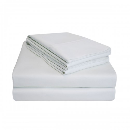 C900qnsh Slwh 900 Queen Sheet Set - Cotton Solid, White