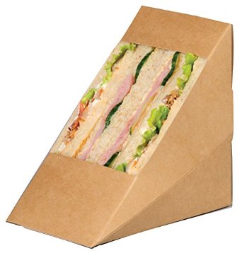 209kck7212 Kraft Double Sandwich Wedge Box With Window