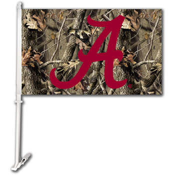 UPC 015889371028 product image for Bsi Products 37102 Alabama Crimson Tide - Car Flag With Wall Bracket - Realtree  | upcitemdb.com