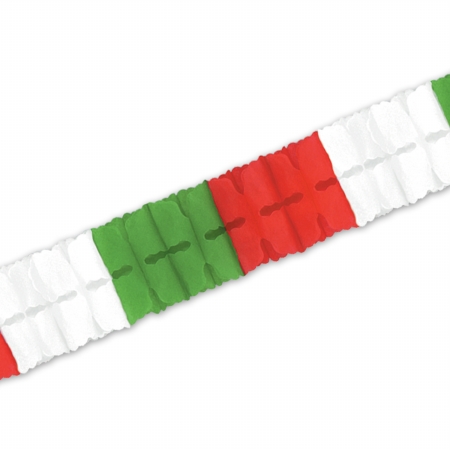 UPC 034689017691 product image for mpany 55627-RWG Leaf Garland - Red- White- Green | upcitemdb.com