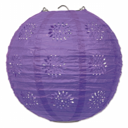 UPC 034689063087 product image for mpany 59846-PL Lace Paper Lanterns - Purple | upcitemdb.com