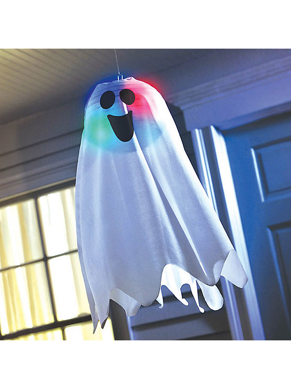 Bb670380 Light Up Ghost Fabric Hanging Decoration