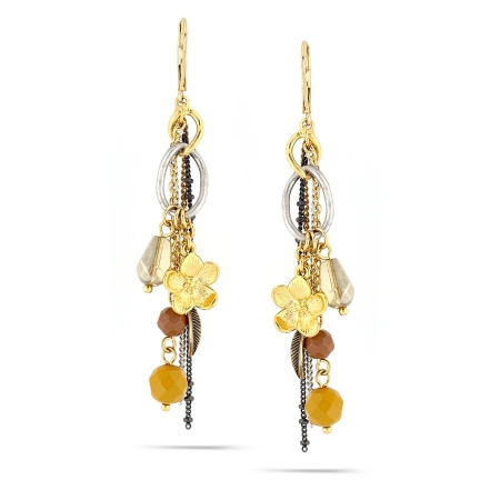 0900000016851 Gold-tone Metal Charm Earrings