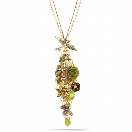 0900000015199 Gold-tone Metal Mix Charm Necklace