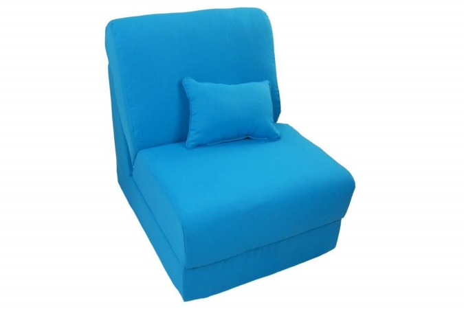 Teen Chair With Pillow Aqua Canvas