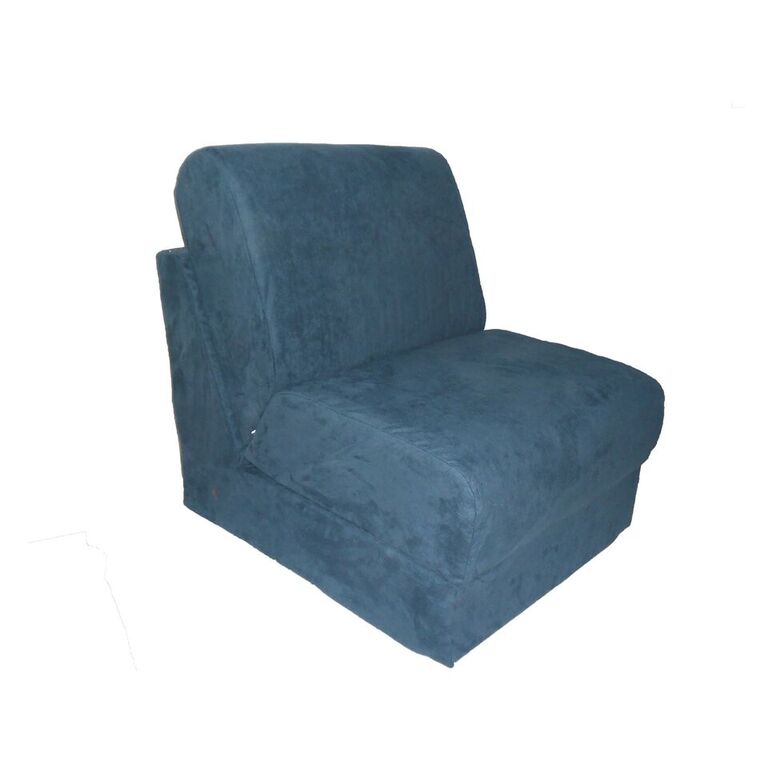 Teen Chair With Pillow Navy Micro Suede
