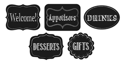 Hoffmaster Group 991412 Chalkboard Assorted Cutouts