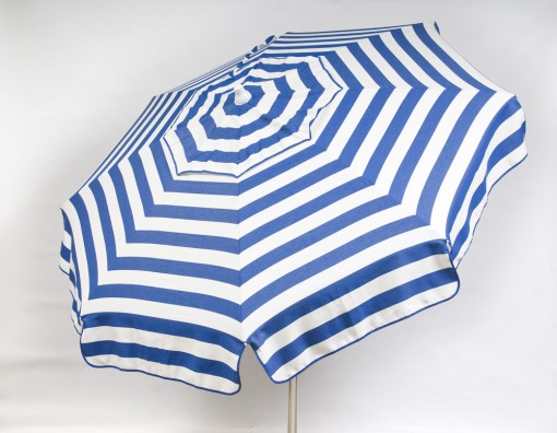 Heininger Holdings 1320 Italian 6 Ft. Umbrella Acrylic Stripes Blue And White - Patio Pole