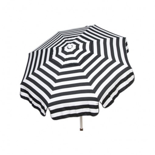 Heininger Holdings 1342 Italian 6 Ft. Umbrella Acrylic Stripes Black And White - Beach Pole