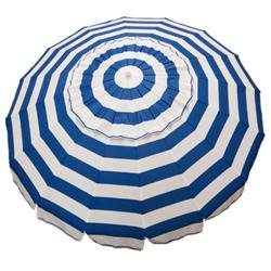 Heininger Holdings 1432 8 Ft. Royal Blue And White Stripe Deluxe Beach & Patio Umbrella