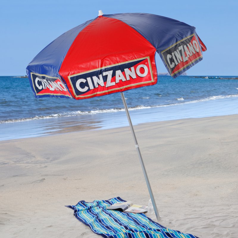 6 Ft. Cinzano Vinyl Umbrella - Beach Pole