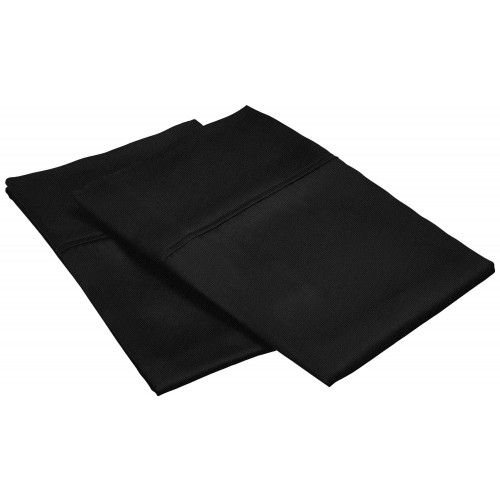Mo300sdpc Slbk 300 Standard Pillow Cases, Modal Solid - Black