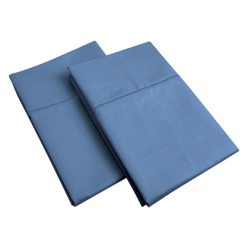 800sdpc Slnb 800 Standard Pillow Cases, Egyptian Cotton Solid - Navy Blue