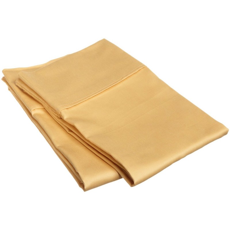 300sdpc Slgl 300 Standard Pillow Cases, Egyptian Cotton Solid - Gold