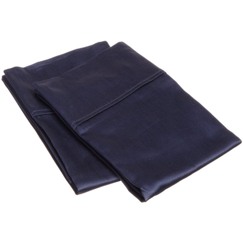 300sdpc Slnb 300 Standard Pillow Cases, Egyptian Cotton Solid - Navy Blue
