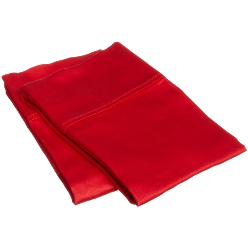 300sdpc Slrd 300 Standard Pillow Cases, Egyptian Cotton Solid - Red