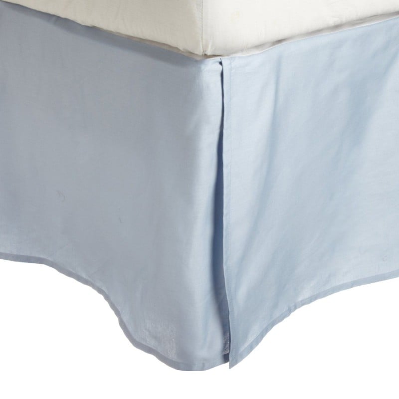 300qnbs Sllb 300 Queen Bed Skirt, Egyptian Cotton Solid - Light Blue