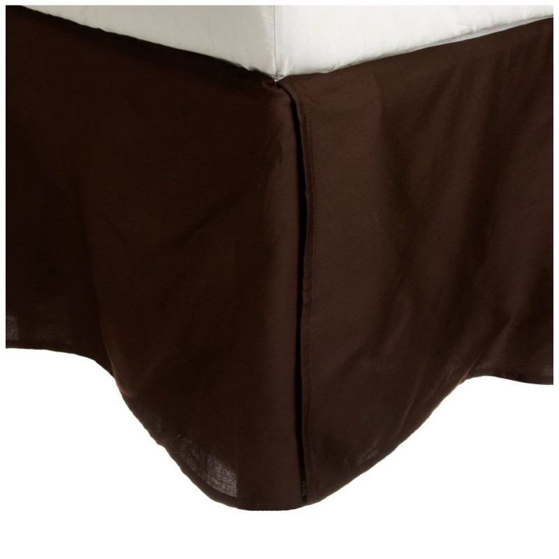 300qnbs Slmo 300 Queen Bed Skirt, Egyptian Cotton Solid - Mocha