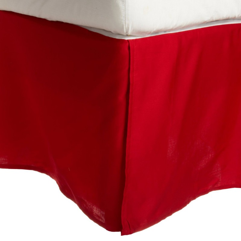 300qnbs Slrd 300 Queen Bed Skirt, Egyptian Cotton Solid - Red