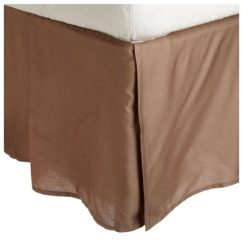 300qnbs Sltp 300 Queen Bed Skirt, Egyptian Cotton Solid - Taupe