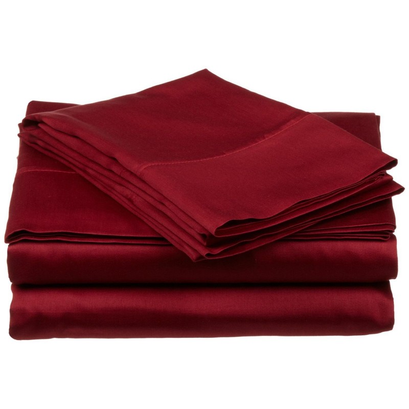300qnwb Slbg 300 Queen Water Bed Set, Egyptian Cotton Solid - Burgundy