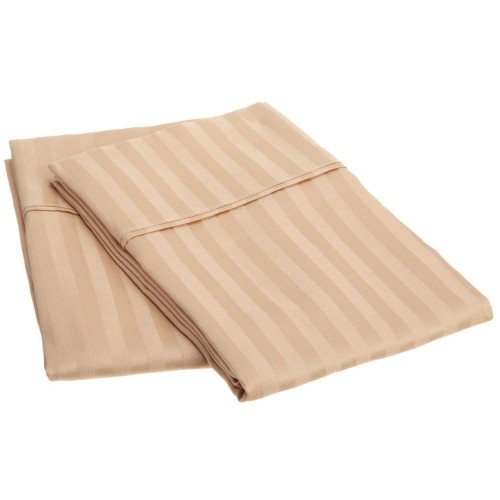 300kgpc Stbi 300 King Pillow Cases, Egyptian Cotton Stripe - Beige