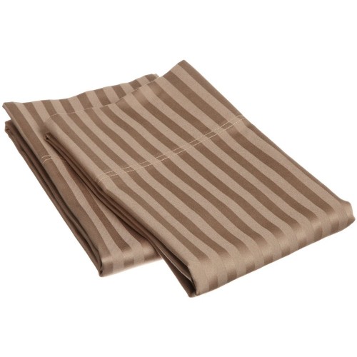300kgpc Sttp 300 King Pillow Cases, Egyptian Cotton Stripe - Taupe