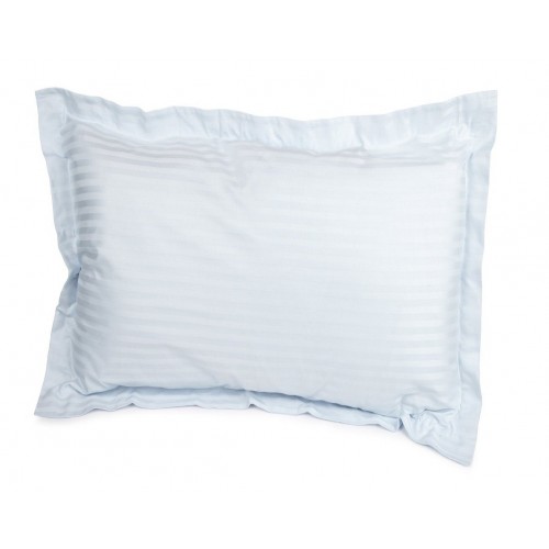 650kgps Stlb 650 King Pillow Shams, Egyptian Cotton Stripe - Light Blue