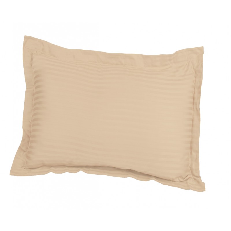 650sdps Stbi 650 Standard Pillow Shams, Egyptian Cotton Stripe - Beige