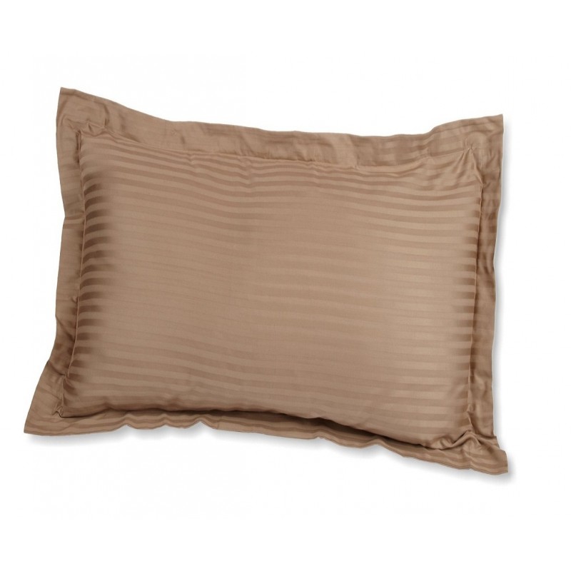 650sdps Sttp 650 Standard Pillow Shams, Egyptian Cotton Stripe - Taupe