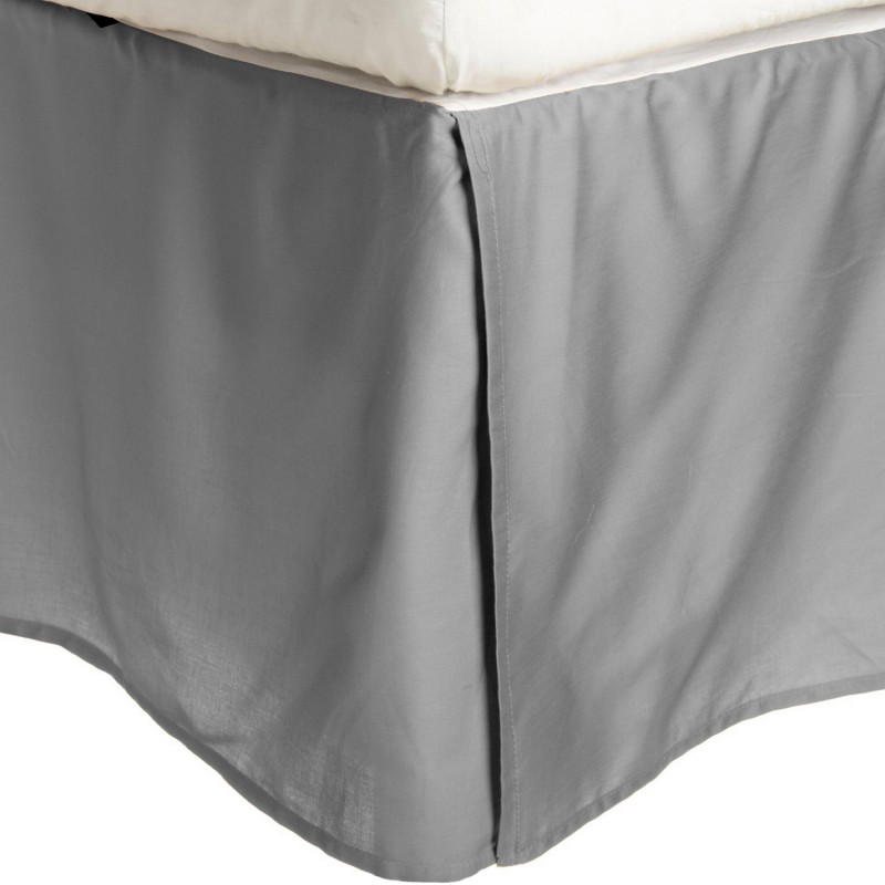 300qnbs Slgr 300 Queen Bed Skirt, Egyptian Cotton Solid - Grey