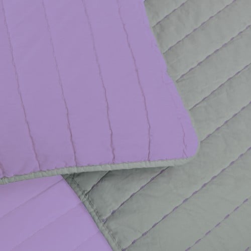 Quilt Brandon-fq-lv 100 Percent Cotton Brandon Full & Queen Quilt Set - Lavender, 3 Pieces
