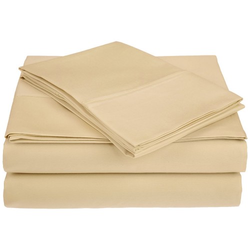 Co-450kgsh Slsd 450 King Sheet Set, Supima Cotton Solid - Sand